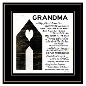 "My Grandma is the Best" by Cindy Jacobs, Ready to Hang Framed Print, Black Frame B06785679