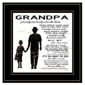 "My Grandpa is the Best" by Cindy Jacobs, Ready to Hang Framed Print, Black Frame B06785680