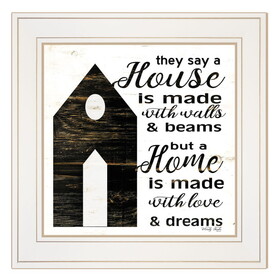 "A Housee" by Cindy Jacobs, Ready to Hang Framed Print, White Frame B06785681