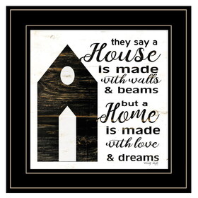 "A House" by Cindy Jacobs, Ready to Hang Framed Print, Black Frame B06785682