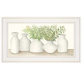 "Simplicity in White II" by Cindy Jacobs, Ready to Hang Framed Print, White Frame B06785687