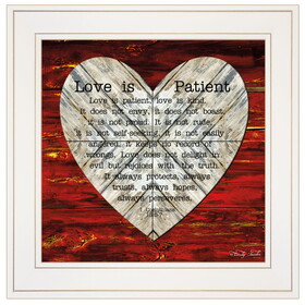 "Love is Patient" by Cindy Jacobs, Ready to Hang Framed Print, White Frame B06785693