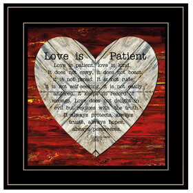 "Love is Patient" by Cindy Jacobs, Ready to Hang Framed Print, Black Frame B06785694