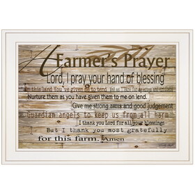 "A Farmer's Prayer" by Cindy Jacobs, Ready to Hang Framed Print, White Frame B06785695