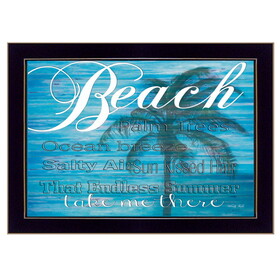 "Take Me There" by Cindy Jacobs, Printed Wall Art, Ready to Hang Framed Poster, Black Frame B06785703