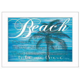 "Take Me There" by Cindy Jacobs, Printed Wall Art, Ready to Hang Framed Poster, White Frame B06785704