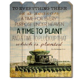 "Time to Plant" by Cindy Jacobs, Printed Wall Art on a Wood Picket Fence B06785714