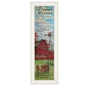 "Farmers Prayer" by Cindy Jacobs, Ready to Hang Framed Print, White Frame B06785717