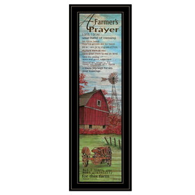 "Farmers Prayer" by Cindy Jacobs, Ready to Hang Framed Print, Black Frame B06785718