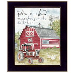 "Follow Your Heart" by Cindy Jacobs, Ready to Hang Framed Print, Black Frame B06785734