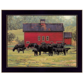 "by the Red Barn" by Bonnie Mohr, Ready to Hang Framed Print, Black Frame B06785752