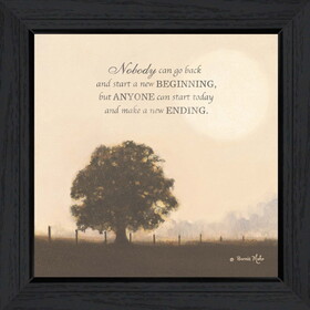 "New Ending" by Bonnie Mohr, Printed Wall Art, Ready to Hang Framed Poster, Black Frame B06785753