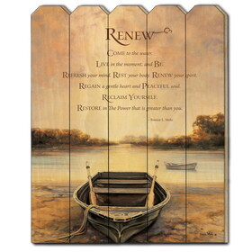 "Renew" by Bonnie Mohr, Printed Wall Art on a Wood Picket Fence B06785758