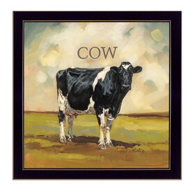 "Colby the Cow" by Bonnie Mohr, Ready to Hang Framed Print, Black Frame B06785759