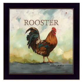 "Raleigh the Rooster" by Bonnie Mohr, Ready to Hang Framed Print, Black Frame B06785761