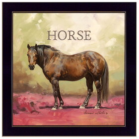 "Henry the Horse" by Bonnie Mohr, Ready to Hang Framed Print, Black Frame B06785762