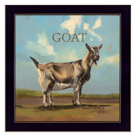 "Gracey the Goat" by Bonnie Mohr, Ready to Hang Framed Print, Black Frame B06785763