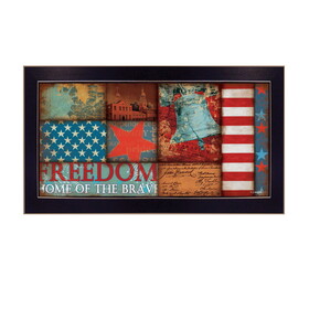 "Freedom" by Dee Dee, Printed Wall Art, Ready to Hang Framed Poster, Black Frame B06785787