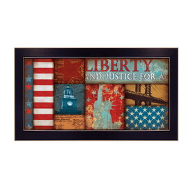"Liberty" by Dee Dee, Printed Wall Art, Ready to Hang Framed Poster, Black Frame B06785788