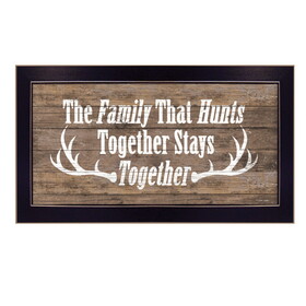 "The Family that Hunts" by Dee Dee, Printed Wall Art, Ready to Hang Framed Poster, Black Frame B06785789