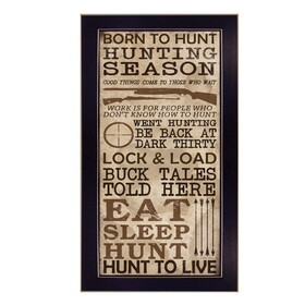 "Hunting Season" by Dee Dee, Printed Wall Art, Ready to Hang Framed Poster, Black Frame B06785790