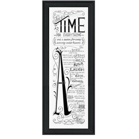 "Time for Everything" by Deb Strain, Printed Wall Art, Ready to Hang Framed Poster, Black Frame B06785821