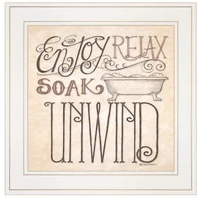 "Soak & Relax" by Deb Strain, Ready to Hang Framed Print, White Frame B06785827