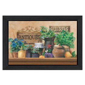 "Antiques and Herbs" by Ed Wargo, Printed Wall Art, Ready to Hang Framed Poster, Black Frame B06785836