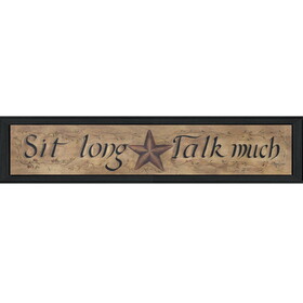 "Sit Long, Talk Much" by Gail Eads, Printed Wall Art, Ready to Hang Framed Poster, Black Frame B06785847