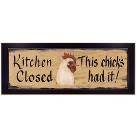 "Kitchen Closed" by Gail Eads, Ready to Hang Framed Print, Black Frame B06785850
