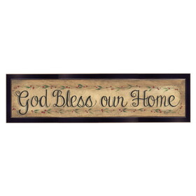 "God Bless Our Home" by Gail Eads, Ready to Hang Framed Print, Black Frame B06785851