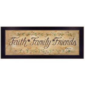 "Faith*Family*Friends" by Gail Eads, Ready to Hang Framed Print, Black Frame B06785853