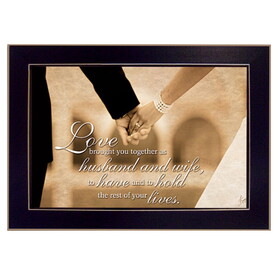 "To Have and to Hold" by Justin Spivey, Printed Wall Art, Ready to Hang Framed Poster, Black Frame B06785877