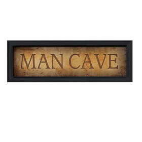 "Man Cave" by John Jones, Printed Wall Art, Ready to Hang Framed Poster, Black Frame B06785887