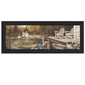"Lounging" by John Rossini, Printed Wall Art, Ready to Hang Framed Poster, Black Frame B06785905