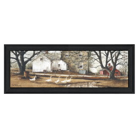 "Puddle Jumpers" by John Rossini, Printed Wall Art, Ready to Hang Framed Poster, Black Frame B06785909