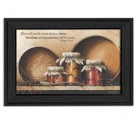 "Blessings and Prosperity" by John Rossini, Printed Wall Art, Ready to Hang Framed Poster, Black Frame B06785913