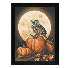 "in the Pumpkin Patch" by John Rossini, Printed Wall Art, Ready to Hang Framed Poster, Black Frame B06785915