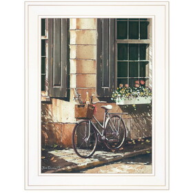"Picnic Getaway" by John Rossini, Ready to Hang Framed Print, White Frame B06785916