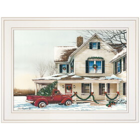 "Preparing for Christmas" by John Rossini, Ready to Hang Framed Print, White Frame B06785920