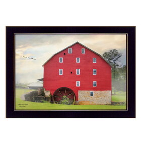 "Willow Grove Mill" by Lori Deiter, Printed Wall Art, Ready to Hang Framed Poster, Black Frame B06785942