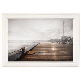 "Newport Dock I" by Lori Deiter, Ready to Hang Framed Print, White Frame B06785943