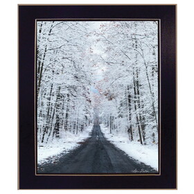 "All Roads lead Home (winter lane)" by Lori Deiter, Ready to Hang Framed Print, Black Frame B06785953
