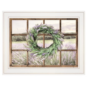 "Country Gazing" by Lori Deiter, Ready to Hang Framed Print, White Window-Style Frame B06785971
