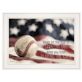 Baseball - Playing the Game by Lori Deiter, Ready to Hang Framed Print, White Frame B06785975