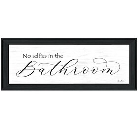 "No Selfies in the Bathroom" by Lori Deiter, Ready to Hang Framed Print, Black Frame B06785982