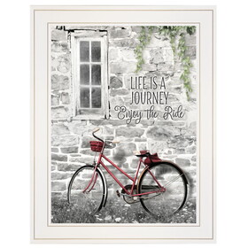 "Life is a Journey" by Lori Deiter, Ready to Hang Framed Print, White Frame B06785989