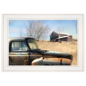 "Vintage Farm Trucks" by Lori Deiter, Ready to Hang Framed Print, White Frame B06785991