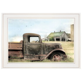 "Vintage Farm Trucks I" by Lori Deiter, Ready to Hang Framed Print, White Frame B06785993