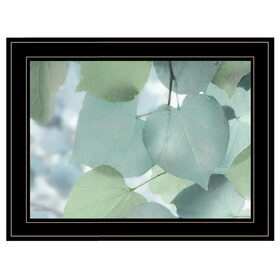 "Aqua Leaves" by Lori Deiter, Ready to Hang Framed Print, Black Frame B06786026